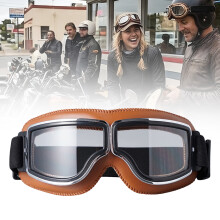 Padded Frame Eyewears Glasses Eye Cover for Motorcycle Travel and Black leather transp