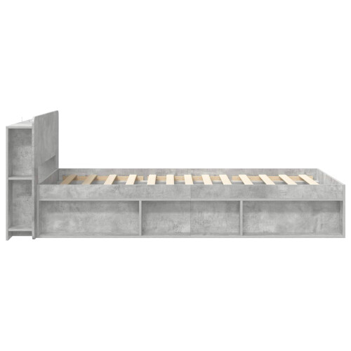VidaXL vidaXL Bed Frame with Storage with Headboard Concrete Grey 80 x 200 cm 1