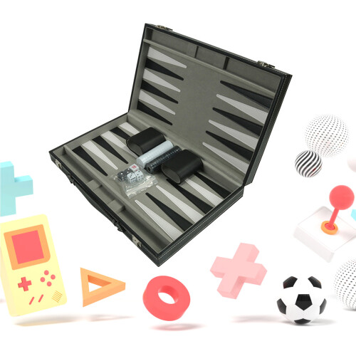 Backgammons Set Board Game with Leather Case Portable Strategy Backgammons Game 1