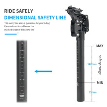 Bicycles Seats Tube Replacement Bikes Seatpost with Adjustable Clamps 27.2mm to 30.4mm