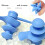 Swim Earplugs for Lap Training, Regular Corded Earplugs for Use Now Blue 8