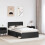 VidaXL vidaXL Bed Frame with Headboard Black 135 x 190 cm Solid Pine Wood 2