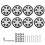 Suitcase Replacement Wheels Kits 8Pcs 60x12mm Rubber Caster Mute Smooth Wheels Black 2