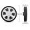 Suitcase Replacement Wheels Kits 8Pcs 60x12mm Rubber Caster Mute Smooth Wheels Black 3