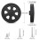 Suitcase Replacement Wheels Kits 8Pcs 60x12mm Rubber Caster Mute Smooth Wheels Black 8