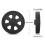 Suitcase Replacement Wheels Kits 8Pcs 60x12mm Rubber Caster Mute Smooth Wheels Black 9