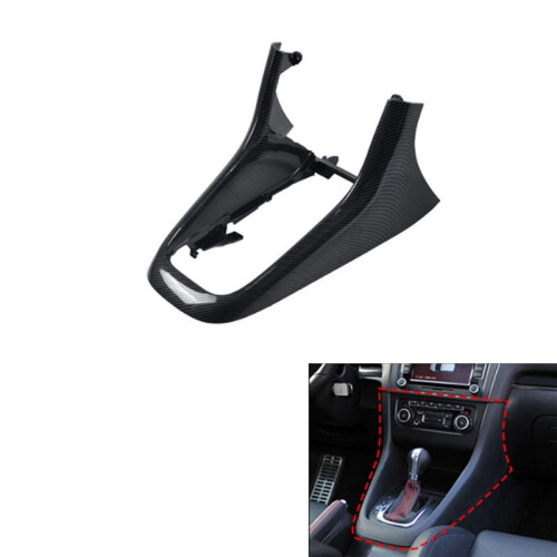 Car Center Control Shift Lever Panel Frame Gear Lever Bracket Base for   6 2008-2013 Carbon Fiber Pattern
