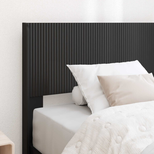 VidaXL vidaXL Bed Frame with Storage and Headboard Black 100 x 200 cm 2
