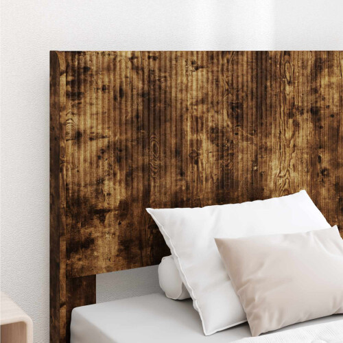 VidaXL vidaXL Bed Frame with Storage and Headboard Smoked Oak 100 x 200 cm 2