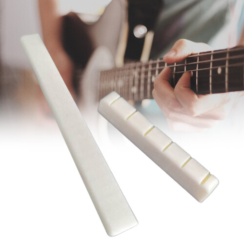 6 String Bone Guitar Bridge Saddle & Acoustic Guitar Blank Bone Nut Repair Part 1