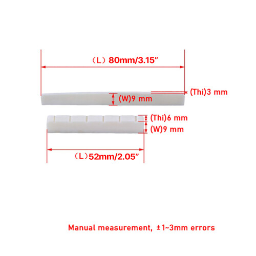 6 String Bone Guitar Bridge Saddle & Acoustic Guitar Blank Bone Nut Repair Part 2