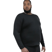 (5XL, Black) D555 Mens Exeter Big Tall Plus Size Warm Winter Long Sleeve Thermal T-Shirt Top
