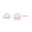 12Pcs Guitar String Fasteners Set 3 Hole Plastic Guitar String Ties Bridge Beads White 4