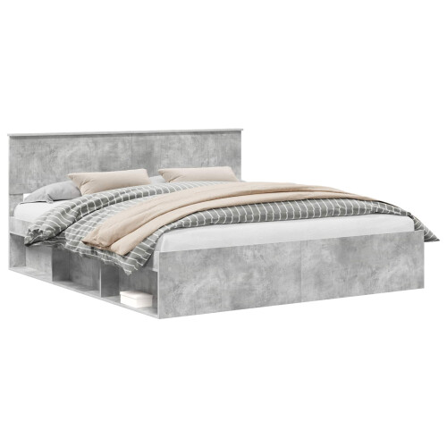 VidaXL vidaXL Bed Frame with Headboard Concerte 180 x 200 cm Solid Pine Wood 1