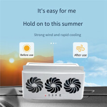 For Heat Dissipation,Smoke Extraction & Oxygen Cycling Solar Powered Car Radiator Fan White