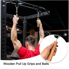 Wooden Handle Pull   Grip Finger Strengthener Exerciser Arm Muscle Strength Workout Climbing Fitness Accessories A