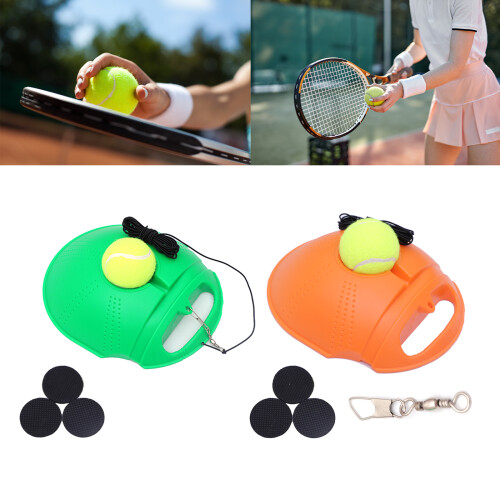Tennis Practice Rebounder Trainer Set with String Solos Tennis Trainer Practice Green 2