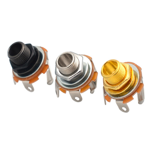 Mono Input or Output Jacks Socket Musical Instrument Accessory Mono Input Jacks Gold 1
