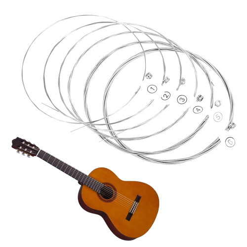Set of 6 Guitar Strings Replacements Acoustic Guitar Strings Nylon Core Strings 1