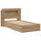 VidaXL vidaXL Bed Frame with Storage Artisan Oak 90 x 200 cm Engineered Wood 4