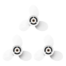 3X Ship Rotine Tripale À 3 Pales pour Moteur À Hélice 683-45941-00-El 9 1/4 x 12 pour 9,9-15Hp Aluminium 8 Dents de Cannelure Diamètre 235mm