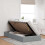 VidaXL vidaXL Storage Bed with Headboard Light Grey 90 x 190 cm Fabric 4