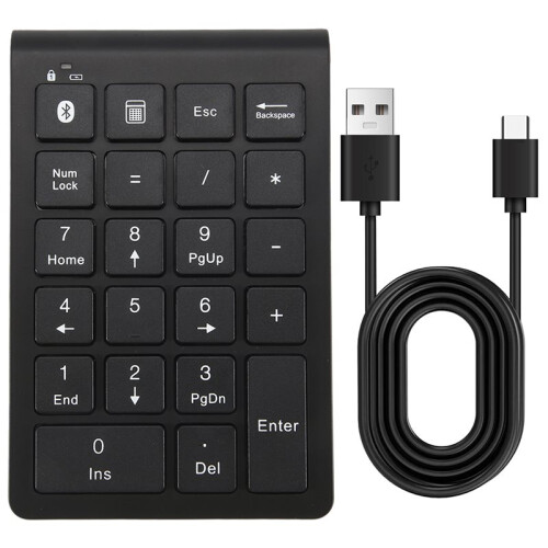 Wireless  Number Keypad, 22-Keys Portable Slim Numeric Pad for Laptop Computer, PC, Desktop, Notebook