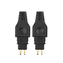 2 Stk. -KopfhöRerkabel Pin-Audio-KopfhöRer-Klinkenstecker für HD650 HD600 HD580 HD25 Schwarz