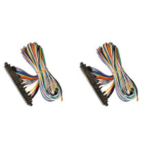2X Jamma 28-Poliger Arcade-Kabelbaum, Joystick-Tastenanschluss für Video-Arcade-Spielbox, Arcade-Spiel (4,8-Polig)