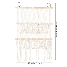 Wand Netz Organizer Plüschtiere Holzstab