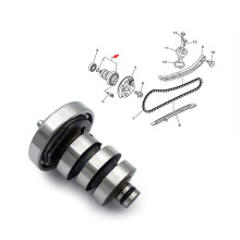 2X Motorrad-Nockenwellenbaugruppe für NMAX155, Motorradmotor-Nockenwellenzubehör