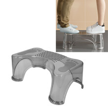 Fußhocker Toilette Bad Kinder grau PET 40x25x15