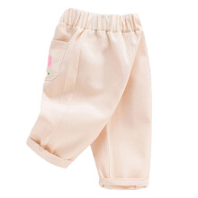 Mädchen 9/4 Hose Beige 100 | Kinder Freizeithose