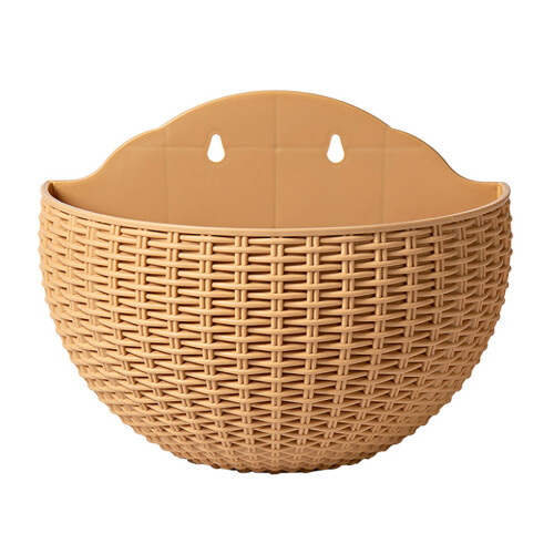 Blumenampel Wand 26 cm Rattanoptik