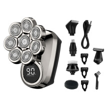 8 Blades Multi Elektrisch Scheerapparaat 6 in 1 Neus Oorhaar Trimmer Baard Elektrisch Scheerapparaat voor Kale Mannen LED Display