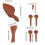 7pcs Violin ChinRest Drawplates Knobs Violino Tailpiece and Pegs Replacement 3