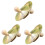 3 Pair Brass Cymbals with Knobs Finger Cymbals with Wood Knobs for Dancer Party Percussion Instrument 1