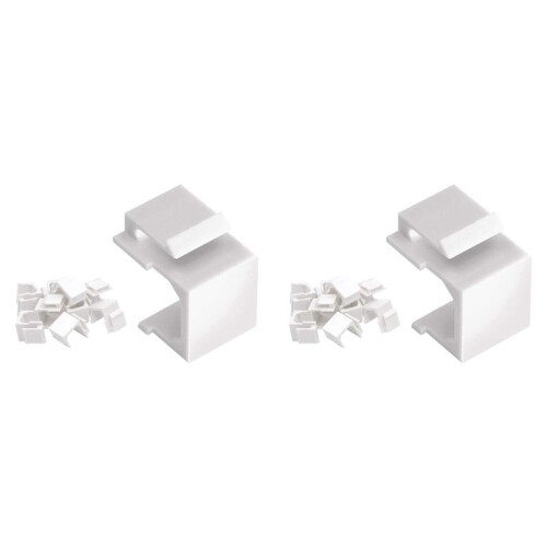 Paquet de 60 Inserts Vierges  Jack pour Plaque Murale  et Panneau de Brassage - Blanc