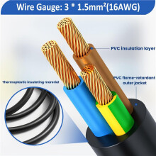 2X Câble D'Alimentation PowerCon 16 AWG, Entrée PowerCon CA Vers Sortie PowerCon, Rallonge D'Alimentation 15 A 3 Broches pour Équipement Audio et