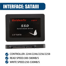 Goldenfir SSD 120GB SSD 2,5 Inch SATAIII Ingebouwde Solid State Drive voor Server Desktop Laptop Universeel Zwart