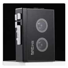 2X Lecteur de Cassettes Stéréo Rétro Noir Walkman Cassette Tape Musique Audio Inversion Automatique avec