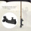 Outdoor Golf Umbrella Holder for Push Cart Frame Adjustable Mounting Base 10