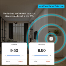 2X Wifi Human Presence Bewegungssensor mit Leuchtdichte-/Entfernungserkennung 5/110/220V Tuya Life Home Automation