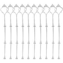 10 X Sets 2 of 3 Lagen Taartbord Standaard Fittingen Zilveren Plaat Standaards Nieuw