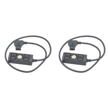 2X Câble Répartiteur D-Tap D-TAP Vers 4D-Tap Câble Répartiteur D'Alimentation pour Caméra pour Batterie V-Mount avec Vis 1/4