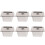 Pacote com 6 Panelas de Hotel Entalhadas Anti-Atolamento com Tampas, Tamanho 1/6 4 Polegadas de Profundidade, Panela de Comida de Mesa de  de AçO 1