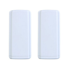 2 Uds Puente WiFi InaláMbrico Al Aire Libre CPE Enrutador Wifi 5,8 Ghz 450Mbps Repetidor Extensor Wifi 2-3KM Enchufe de la UE de Largo Alcance