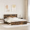 VidaXL vidaXL Bed Frame Smoked Oak 180 x 200 cm Solid Pine Wood 3