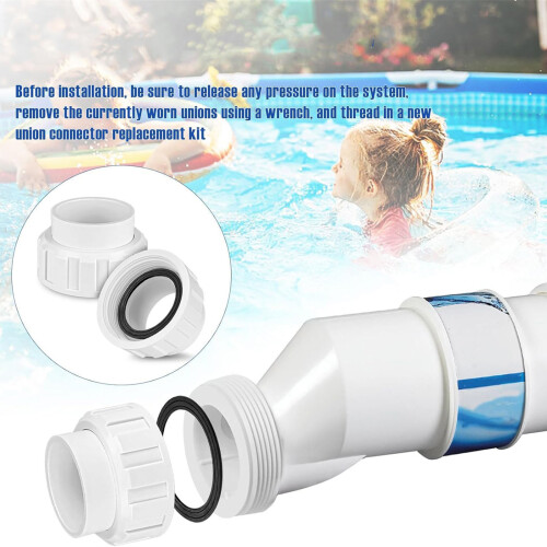 Pool Chlorinator Fitting Replacement Set with Sealing Washer for Pool Repair 2