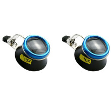 2pièces Loupe de Lunettes 10X, Loupe à Clipser, Oculaire Portable, OpéRateur Artisanal, Horloger, Outil de RéParation